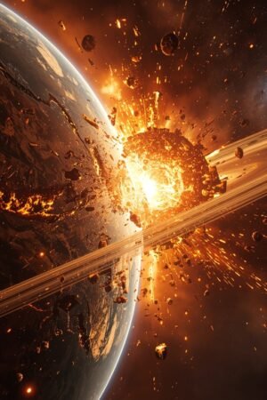 Home lucid origin a highly realistic epic space scene showing two or more massive planets collidin 0 (1)