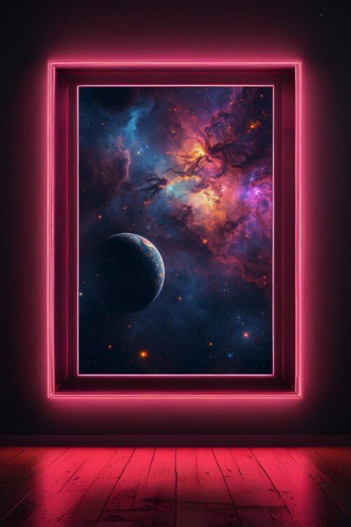 nebula genesis – space poster