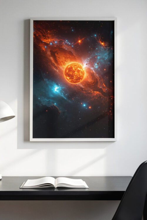 solar flare core – space poster