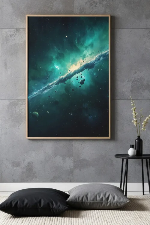 celestial divide – space poster