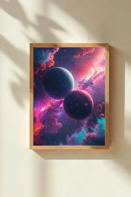 twin eclipse – space poster