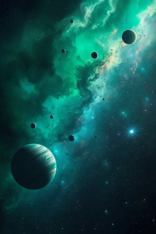 emerald void – space poster