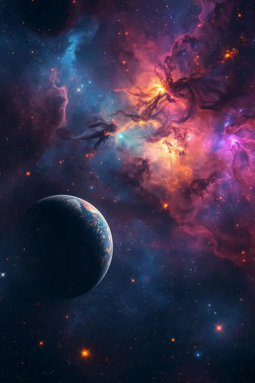 nebula genesis – space poster