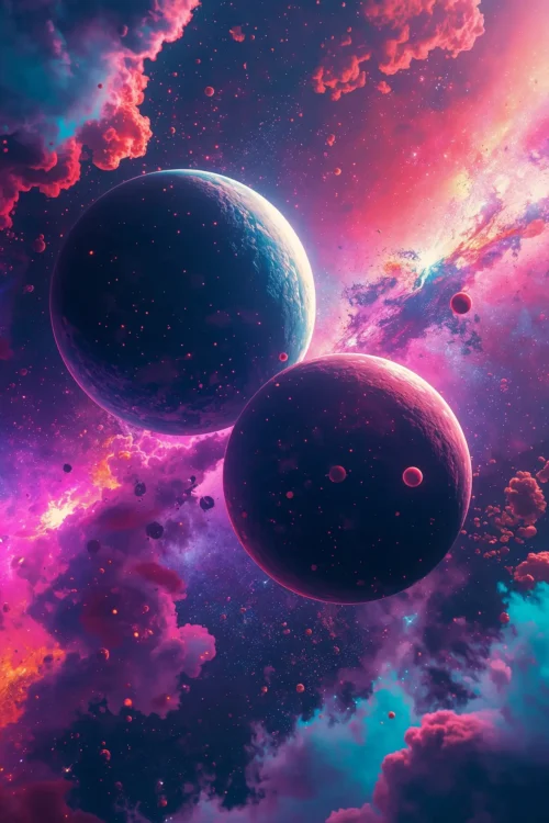 twin eclipse – space poster