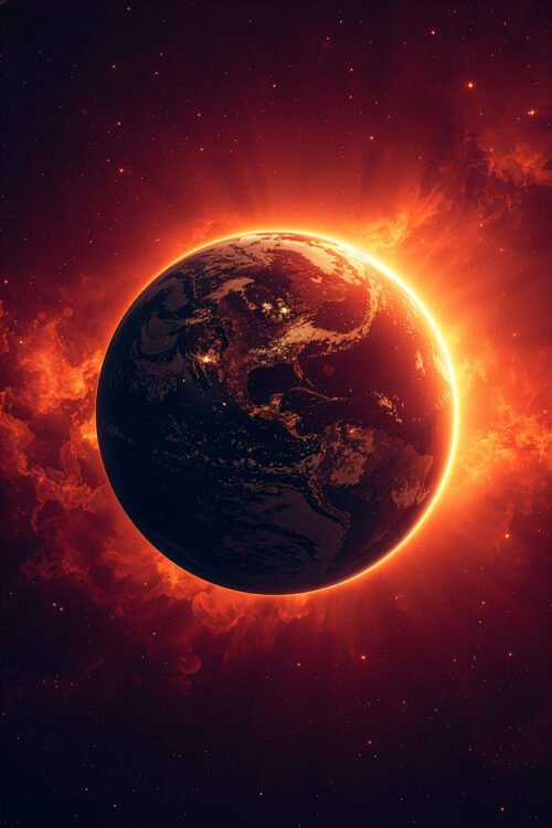 earth eclipse glow