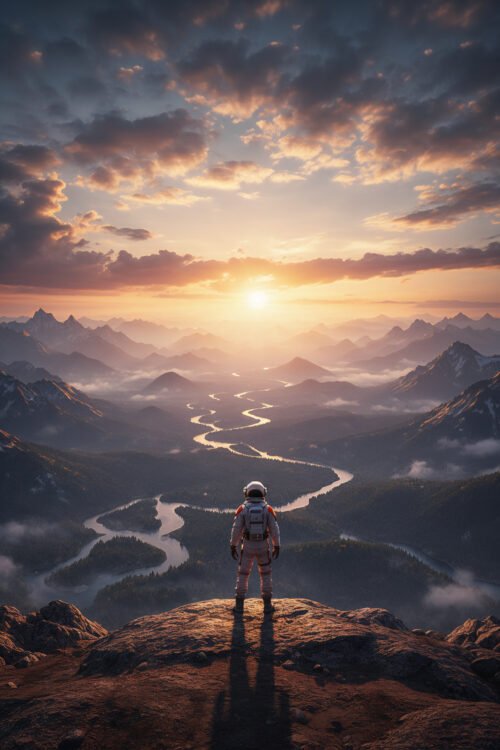 cosmic explorer – futuristic poster (kopie)