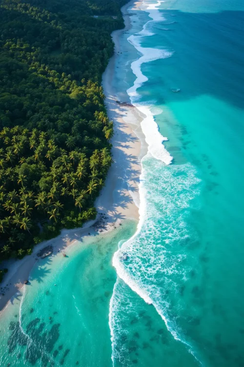 tropical coastline view
